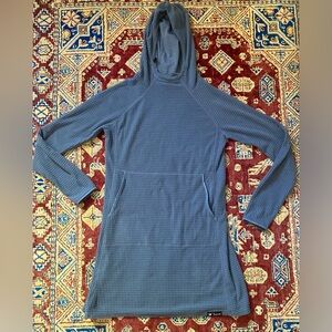 Squak Micro Grid Fleece Dress Tunic Sky Blue Medium Utah Small Business